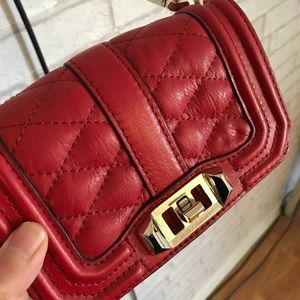 Rebecca Minkoff small love crossbody in red